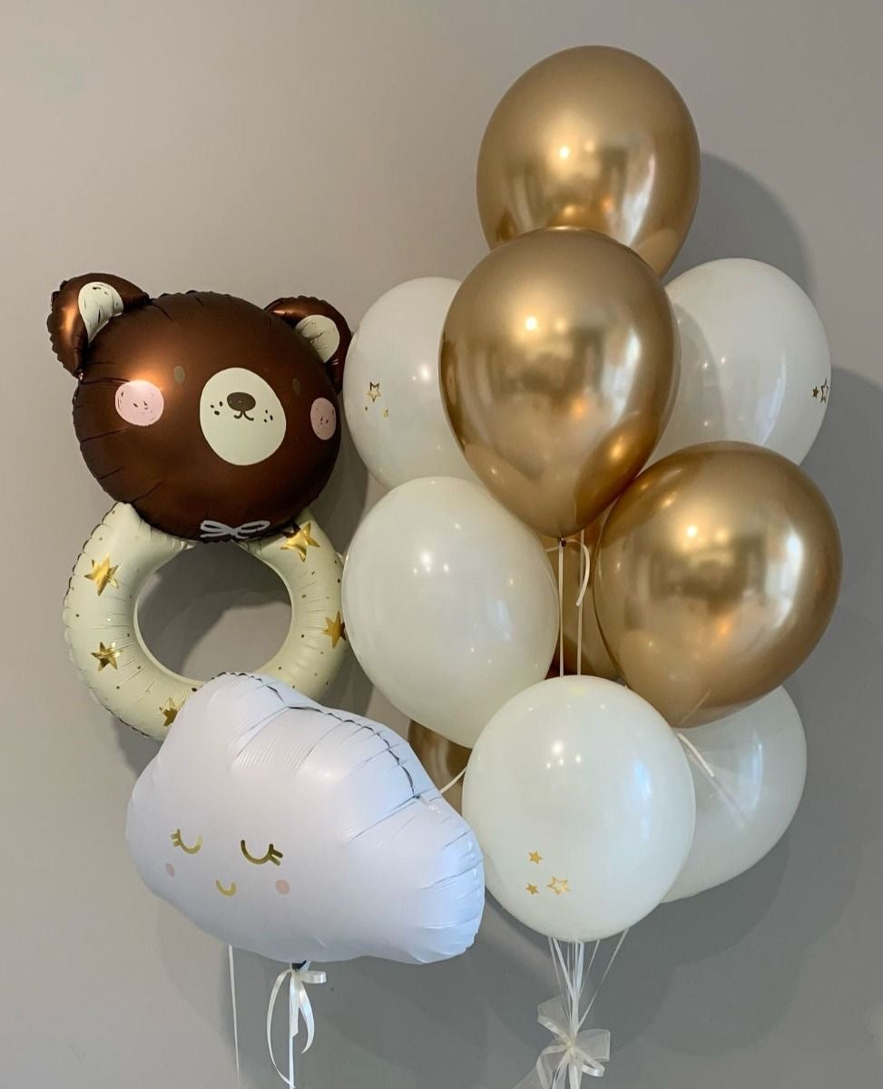 Teddy Bear & Cloud Balloon Set 🐻☁️