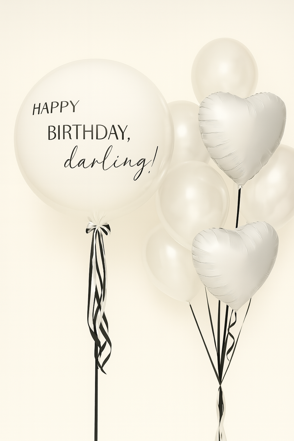Monochrome Elegance Birthday Set