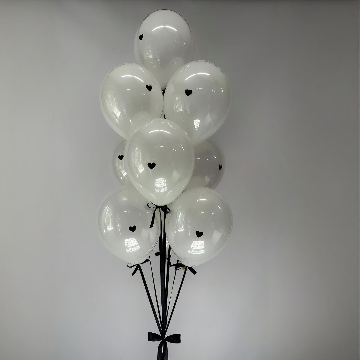 Black & White Heart Balloon Set 🖤🤍✨