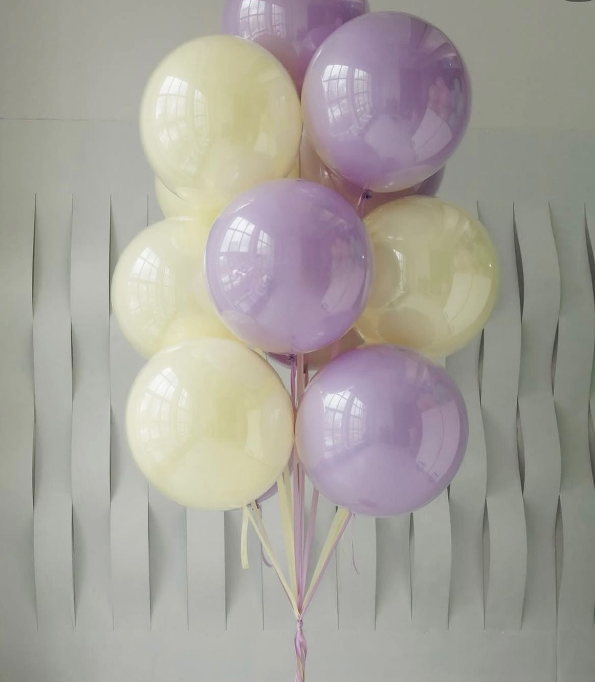 Pastel Balloon Bouquet – Lavender & Soft Yellow 💜💛✨