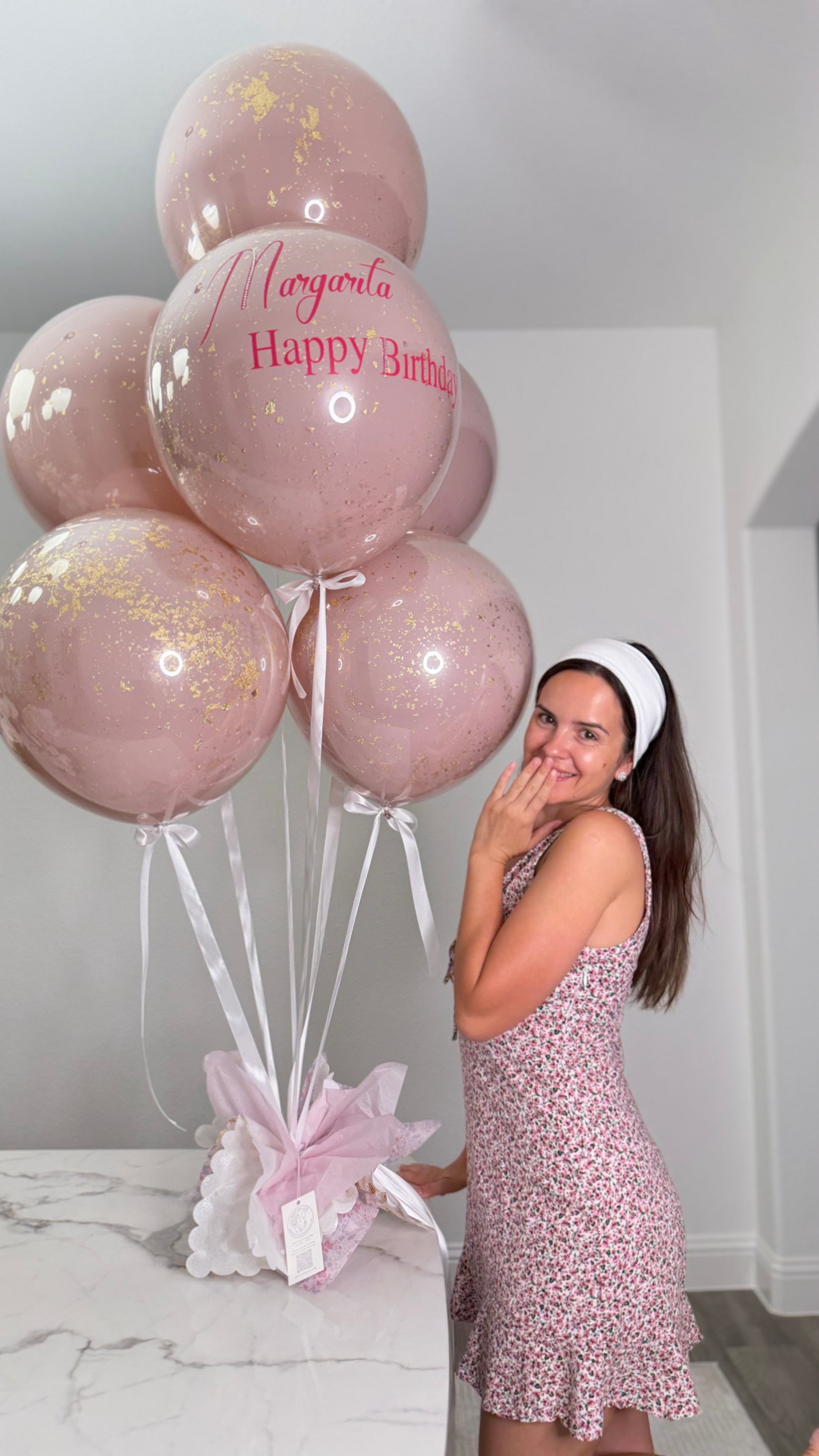Blush & Gold Elegance Balloon Set 🎀✨