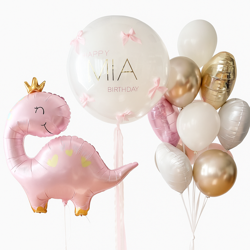 Princess Dino Birthday Set