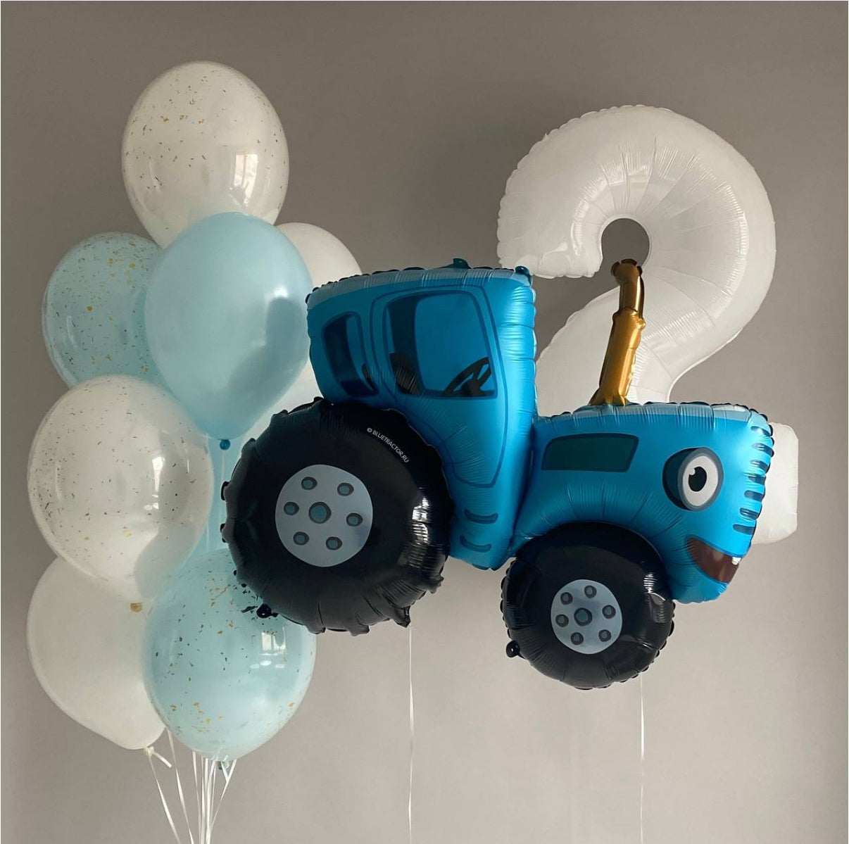Blue Tractor Birthday Balloon Set 🚜💙✨
