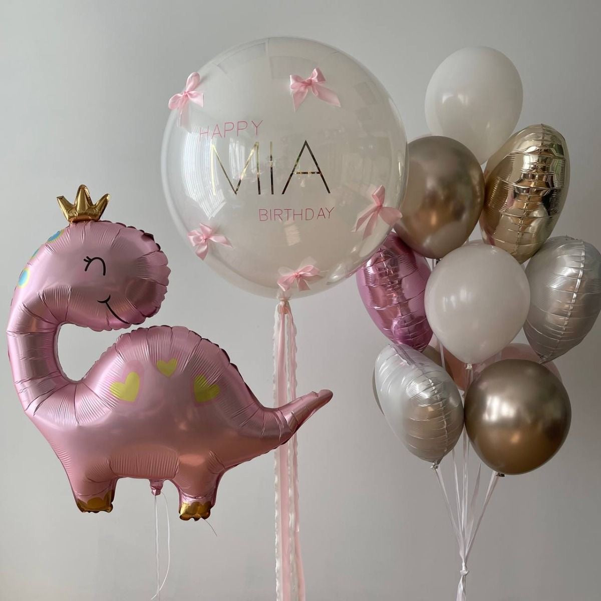 Dinosaur Princess Birthday Balloon Set 🦕🎀