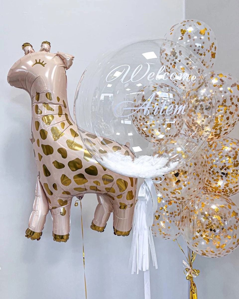 Giraffe & Confetti Balloon Set 🦒🎉