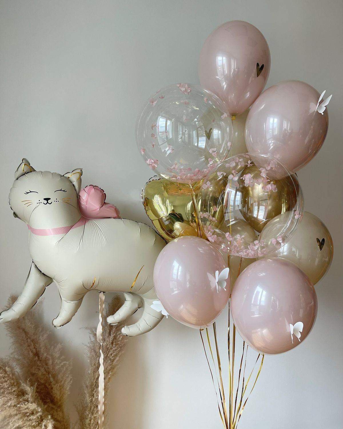 Cat & Butterflies Balloon Set 🐾🦋💖