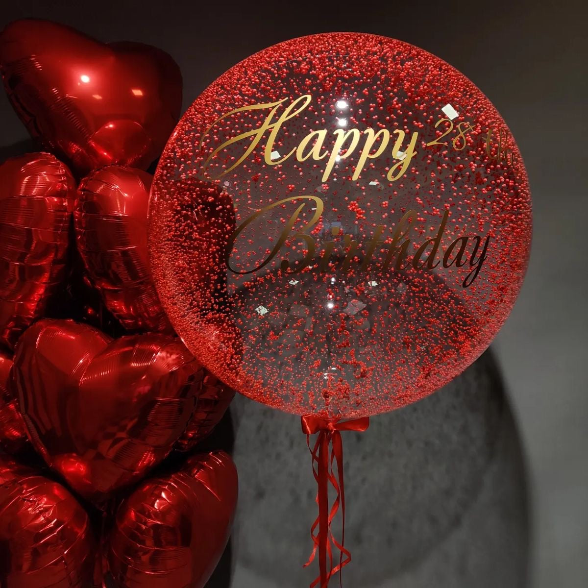 Red Birthday Balloon Set