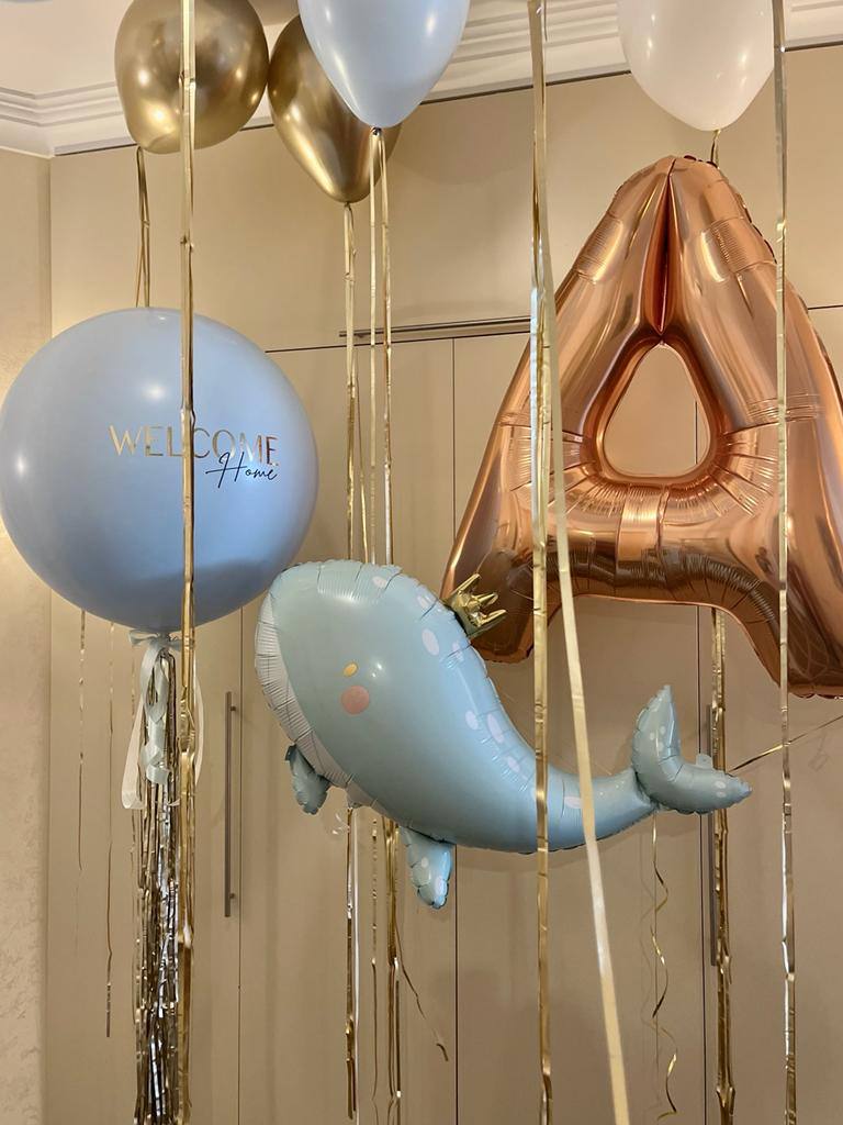 Whale & Letter Balloon Set 🐳🎈